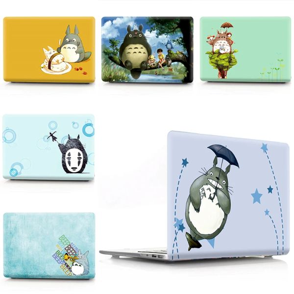 Accessoires Cartoon Totoro Hermands de protection pour ordinateur portable pour le livre Air 13 Cover Pro 14 A2442 Couverture pour A2179 A2485 Shell for Book Funda Retina