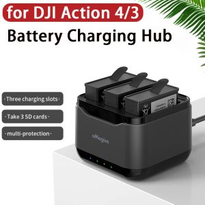 Accessoires CHARGE CHARGE POUR DJI ACTION 4 / ACTION 3 Chargeur de batterie Chargeur Fast Charging Hub avec câble pour DJI Osmo Action 4/3 Accessoires de caméra