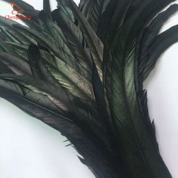 Accesorios Chengbright Venta al por mayor Nuevo 50 piezas 3035 cm Plumas de cola de gallo negro para decoración Artesanía Pluma Christma Diy Pluma de faisán