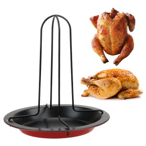 Accessoires Poulet Rack Rack Tools Grilling Tools Rôtification Grill Stand en acier en acier en acier