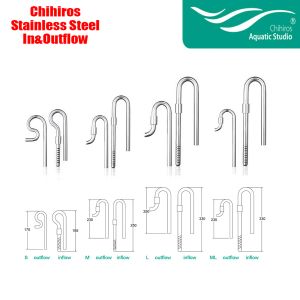 Accessoires Chihiros 13 mm 17 mm 304 Pipes de sorties en acier inoxydable Iow Pipes aquarium Filtre et pompe à eau