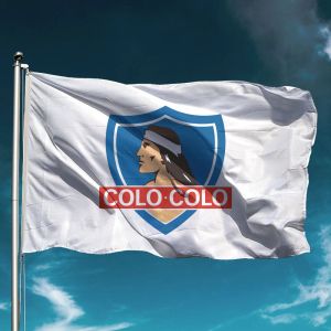 Accessoires Chile Club Social y Deportivo Colocolo vlag voetbalvoetbalteam Banner buitenshuis Decor Garden Decoratie Houd achtergrond