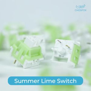 Accessoires Chosfox Summer Lime Silent Interrupteur Clavier mécanique Interrupteur linéaire Interrupteur linéaire 5 broches Interrupteurs mécaniques de déclencheur rapide pour clavier