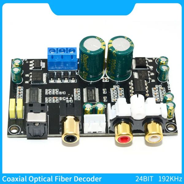 Accessoires Décodeur de fibre optique coaxial CS8416 CS4398 24BIT192KHz Sound Sound DAC Module SPDIF COAXIAL OPTICAL FIBER DECODERS BARDER