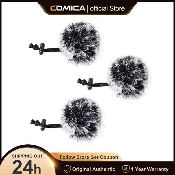 Accesorios Comica CVMMF1 3pcs mini Deadcat Lavalier Micrófono Cubierta Muff de viento de alta calidad para todo el micrófono Lavalier