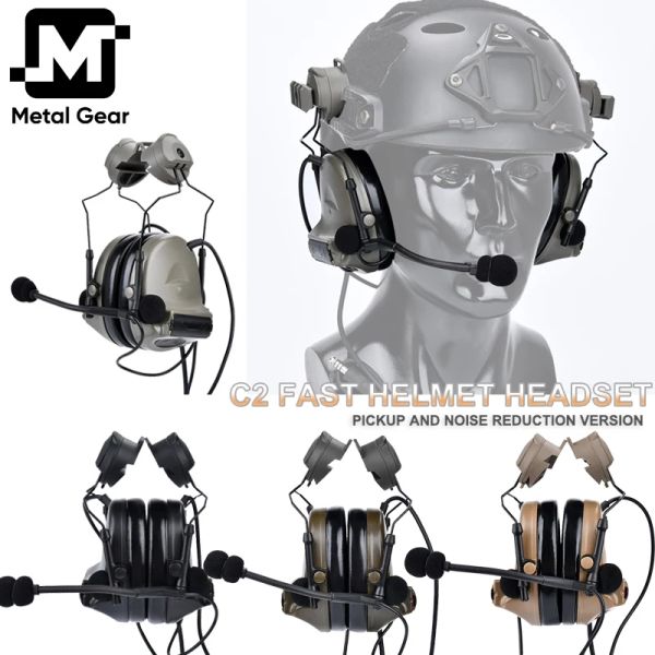 Accessoires Comtac II Tactical Shooting Noise Reduction Headset Military Fast Casque Fast Headphone Outdoor Hunting Ectone Arc Adaptateur U94 PTT