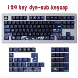 Accesorios Coral Sea KeyCaps 145 Teclas/Establecer Tapas PBT Dye Capas de perfil XDA Capas de perfil para teclado mecánico de interruptor MX