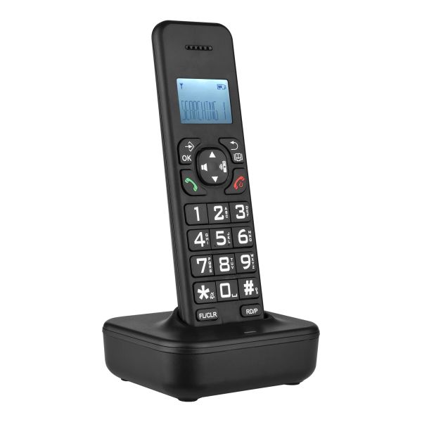 Accessoires Téléphone sans fil répondeur ID d'appelant / appel d'appel des batteries rechargeables Support 16 langues pour la conférence Home Office