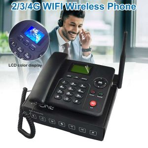 Accessoires Téléphone sans fil GSM SIM Card 4G WiFi Wiless Wireless Fixed Phone Desktop Téléphone pour Office Home Hotel