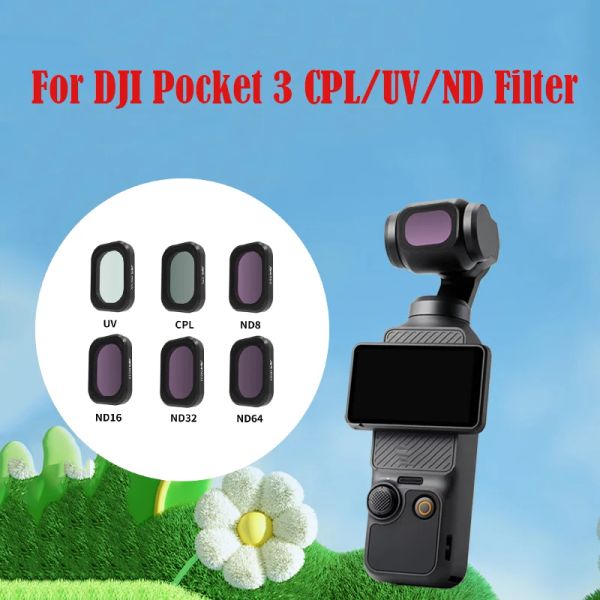 Accessoires CPL UV ND Filtre d'attraction magnétique pour DJI Osmo Pocket 3 Filtre d'objectif de caméra ND16 ND8 ND32 ND64 Filtres DJI Pocket3 Accessoires
