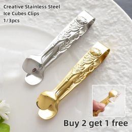 Accesorios creativos de acero inoxidable cubitos de hielo clips azúcar pinzas alimentos barbacoa clip de hielo