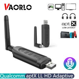 Accessoires CSR USB Bluetooth 5.3 Émetteur audio APTX LL HD Adaptif 40ms Low Lasion 3,5 mm AUX Multipoint Wireless Adaptateur Mic de support