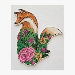 Accessoires Patches de broderie de renard floral personnalisé conçoit