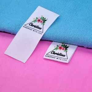 accessoires étiquettes de couture personnalisées / étiquettes de marque, étiquettes de vêtements personnalisées, étiquette de ruban de coton, étiquette à la main (FR112)