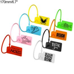 Accessoires Custom Sneaker Hang Tags Dispostables Placonized Plastic Garment Label Brand Logo Plate For Clothing Shoe Gift170mm6.7 "100pcs