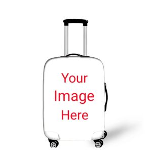 Accessoires Personnalisez votre nom d'image Logo Luggage Cover Travel Accessoires Couvre-valise élastique Couvertures de protection antidést