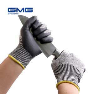 Accesorios Guantes resistentes a los guantes resistentes al nivel de espesor de mayor Agaño 5 EN388 Guantes de pesca AntiCut certificados ANSI Guantes de trabajo antislipio antislipio