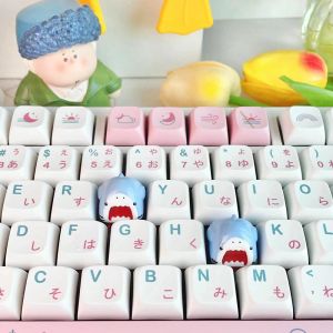 Accessoires schattige blauwe shark keycap cherry mx switch cross shaft esc game machinery sleutel catter caps aangepaste toetsenbordaccessoires