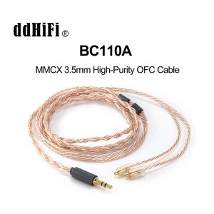 Accessoires DD ddHiFi BC110A, câble d'écouteurs de mise à niveau MMCX avec fil OFC plaqué argent de haute pureté 3.5mm