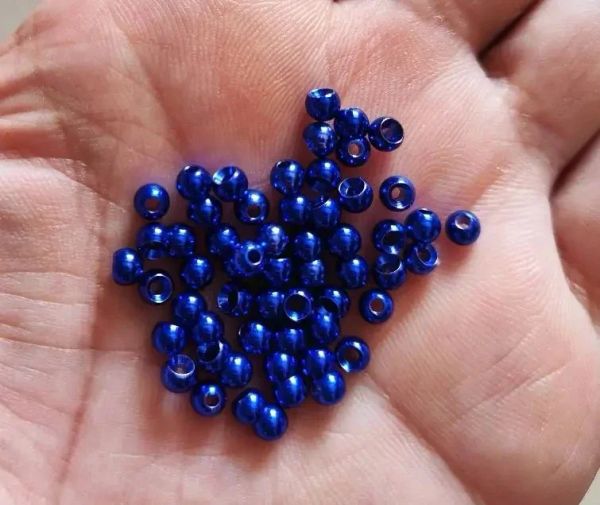 Accessoires Couleur bleu foncé, 200 perles de laiton, contre-mine, attachement à la mouche, pêche