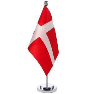 Accessoires Denemarken Vlag Bureaustandaard Set