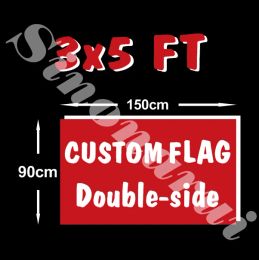 Drapeau personnalisé en Polyester 100D, 150x90cm, 3x5 pieds, tous les logos, toutes les couleurs, bannière pour Fans de Sport, drapeaux personnalisés Double face