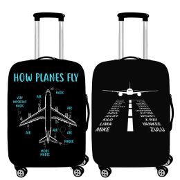 Accessoires Designer Dikke Bagage Cover Airplane Patroon Bagage Beschermingsafdekking Reisaccessoires voor 1832 inch trolley case Covers