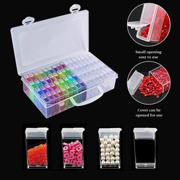 Accessoires Diamond Painting Matériau Boîtes d'organisateur Conteneur pour travailler Perles Mosaic Pen Tools Kits Perles Conteneurs de stockage Box 231027