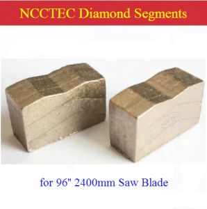 Accessoires Diamantsegmenten Tandenkoppen voor diameter 96 '' inch 2400 mm 2,4 m granietmijn Multi Saw Blade Snijden Basalt 15/20 mm Hoogte