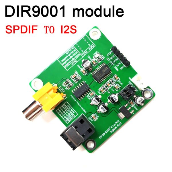 Accessoires DIR9001 Module Fibre Coaxial Coaxial Receiver SPDIF à I2S Sortie 24Bit 96KHz Dédié pour DAC