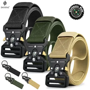 Accessoires Doopai Heren Belt Army Outdoor Hunting Compass Tactical Multi Function Combat Survival Marine Corps Canvas Nylon Belts