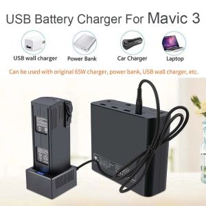Accessoires Batterie de drone Chargeur rapide Charge rapide Charge USB pour DJI Mavic 3 Drone USB Fast Charger Charging Câble