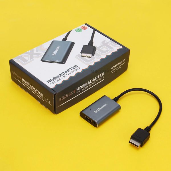 Accesorios Dropshipping HDMicompatible Adaptador para Sony PS2, incluido el interruptor RGB/Componente para conectar una PS2 a un TV moderno de BitFunx