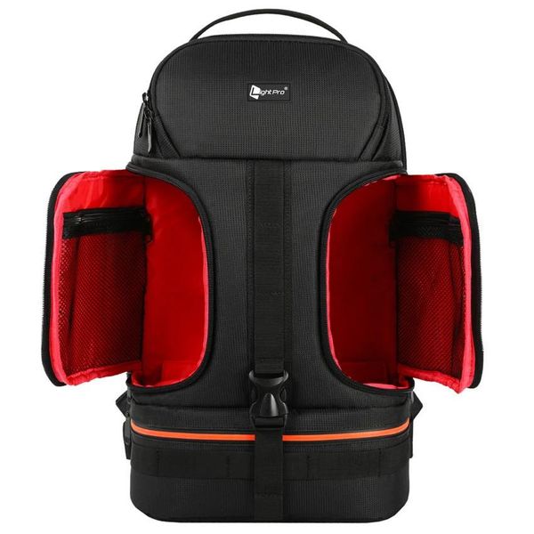 Accesorios Dslr Mochila impermeable para cámara de vídeo Estuche para trípode con raya reflectora Bolsa para computadora portátil de 15,6 pulgadas para Canon Nikon Sony Dslr Photo