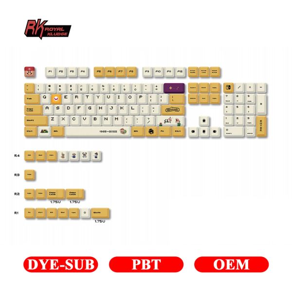 Accessoires Dyesub General PBT Keycap Profil de cerise Keycaps personnalisés pour Gateron Cherry MX Switch Gamer Gamer Keyboard Key Cap