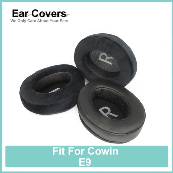 Accessoires oreillettes pour Cowin E9, oreillettes en velours de protéines, coussinets en peau de mouton, en mousse, noirs