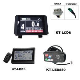 Accessoires ebike 24/36/48/60/72V KT LCD3 LCD8H LED -display voor KT -controller LCD8 met SM5A Waterdichte connector elektrische fietssnelheid meter