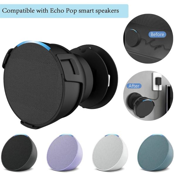 Accesorios Echo Pop Wall Mount Witcher para Amazon Alexa Echo Pop Smart Sporter Supporter Soporte de espacio de ahorro con soporte de gestión de cable