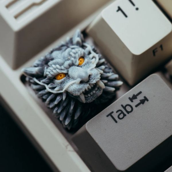 Accessoires Echome Dragon Keycap Keycap en résine 3D pour le clavier mécanique personnalisé Handmade Cool Key Clavier Clavier Accessoires Cadeau de décoration