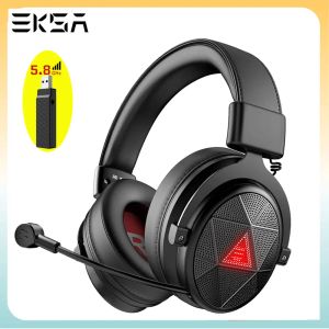 Accesorios Eksa E910 Auriculares inalámbricos Estéreo Bass 7.1 Auriculares envolventes para juegos con micrófono Transmisor USB de 5,8 GHz para TV Gaming/ps4/ps5/pc