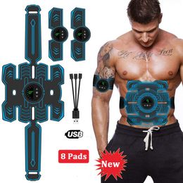 Accessoires Elektrische buikspierstimulator EMS Trainer Toner Buikstimulatie ABS Fitnessapparatuur voor armbeen Back Massage 230307