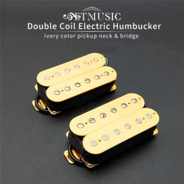 Accesorios Guitarra eléctrica Doble bobina Humbucker Puente de guitarra eléctrica Puente o recogida para el cuello para elegir marfil