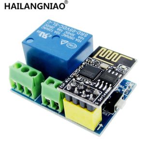 Accessoires ESP8266 ESP01S 5V Module de relais WiFi Choses Smart Home Remote Controc Contrut pour l'application Téléphone ESP01 Module WiFi sans fil