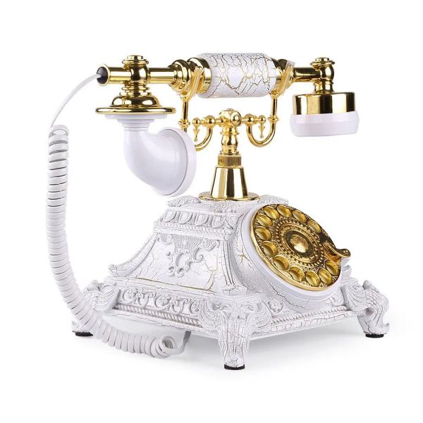 Accessoires European Retro Vintage Rotary Dial Téléphone antique Téléphone antique avec téléphone filet Redial pour téléphone Office Home Living Room