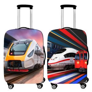 Accessoires Express Train Pattern Bagage Cover Dikke elastische bagagedekking 19 tot 32 inch koffer Kaste stofafdekkingen reisaccessoires