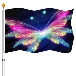 Accessoires Fantasie Vlindervlag Kleurrijke Tuinvlaggen Huis Binnen Feest Buiten Woonkamer Decoraties Vlag Polyester Tuinhuisvlaggen