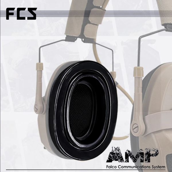 Accessoires FCS AMP Poussinets d'oreille en silicone personnalisés pour les oreilles de casque tactique et les plateaux d'oreille sont substituables