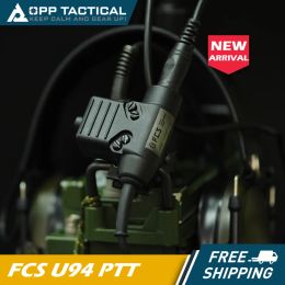 Accessoires FCS Tactical Military U94 PTT NATO 6pin Kenwood Headset Adaptateur pour RAC TMC COMTAC COMTAC Earmor Airsoft Cable Pild