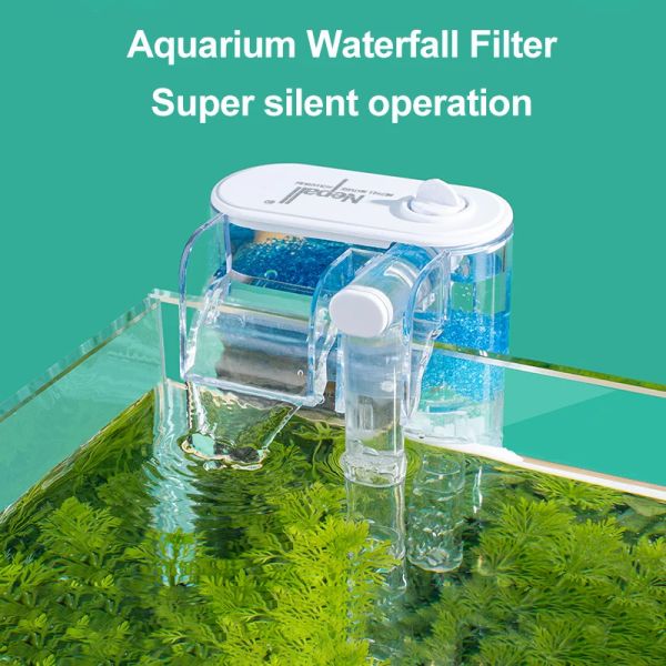 Accesorios Filtro Acuario Tanque de Peces Cascada Colgar en Bomba de Oxígeno Externa Filtro de Agua Calidad de Agua Pura para Accesorios de Tanque de Peces Pequeños