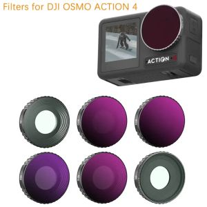 Filtro de accesorios Conjunto para DJI OSMO Acción 4 Filtros de lente de cámara UV CPL ND8/16/32/64 Lentes de polarizador de vidrio óptico para acción 4 Accesorios